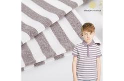 China Hygroscopic Close To Body Striped Material Fabric For T Shirt Good Gloss supplier