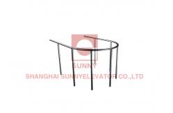China Stainless Steel Observation Elevator Handrails For Panoramic Passenger Elevator supplier