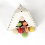Paper Macaron Packaging Tower Hold 9 Pcs 2 Tiers Macaron Tower for sale