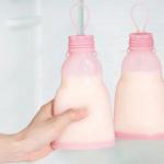 Portable Silicone Breastmilk Bags , Washable Silicone Breast Milk Storage Containers for sale