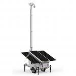 Solar Power Trailer Cold Dip Galvanized Steel Material For Construction Monitoring for sale