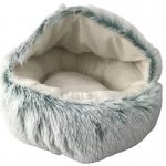 Semi Enclosed Thickened Clamshell Dog Bed Winter Warm Pet Plush Nest for sale