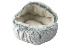 China Semi Enclosed Thickened Clamshell Dog Bed Winter Warm Pet Plush Nest supplier