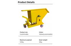 China 1.5CY Self Dumping Hopper Metal Forklift Dumping Bin supplier
