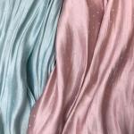 Sparking Silky 145cm Polyester Jacquard Fabric Crystal Polka Dot Satin Fabric