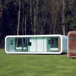 Apple Cabin House Customized Color Options Available for Exterior Metal Carved Panel and Integrated Ceiling for sale