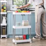 Supermarket PP Aluminum Plastic Rolling Shelves Plastic Organizer Shelf for sale