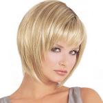 8-30 Short Blonde Bob Wig , 100 Real Human Hair Extensions Chemical Free for sale