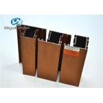 High Precision Wood Grain Aluminum Profiles Polishing For Doors / Window for sale