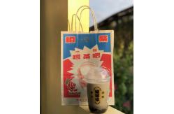 China Recyclable Brown Paper Shopping Bag Custom Printed With Reusable Handles supplier