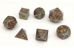 China Durable Resin Metal Polyhedral Dice Set Odorless For Collection supplier