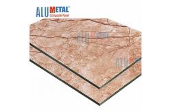 China Brown Marble Pattern Covered Aluminum Composite Panel 3D Exterior Wall supplier