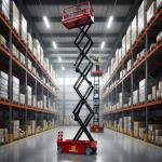 Electric Scissor Lift 6m - 14m Durable Mobile Aerial Work Platform For Warehouse Operation for sale