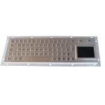 Brushed IP65 Kiosk Metal Industrial Keyboard With Touchpad  , rear panel mount for sale