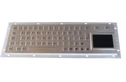 China Brushed IP65 Kiosk Metal Industrial Keyboard With Touchpad  , rear panel mount supplier