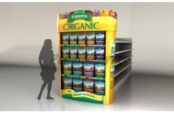 China Foldable End Cap Shelving Eye Catching Promotional Paper Power Wing supplier