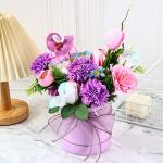 Mixed soap flower hug bucket bouquet, graduation season, Teachers' Day, Mother's Day gift, soap flower bouquet gift box, cross-border for sale