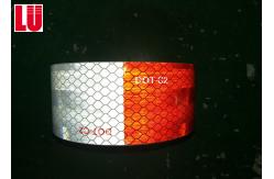 China Safety Single Sided Dot C2 Reflective Tape , Vehicle Red White Conspicuity Tape supplier