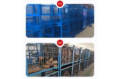 China 1000L/H Wire Mesh Steel Storage Cage Galvanized Stackable Pallet Cages supplier