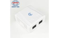 China PC Material UTP Surface Mount Box Double Port  CAT6 supplier