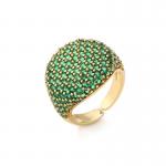 Rock Men Hip Hop Ring 18k Gold Plated Chunky Micro Pave CZ Ring