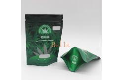 China Clear Front Mylar Zip Plastic Bags CBD Frog Chew Gummies Package Sachet Pouch supplier