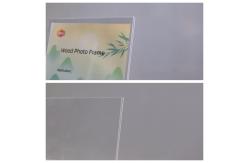 China Ecofriendly Top Loading Clear Acrylic Photo Display Frame With Customized Wooden Base supplier