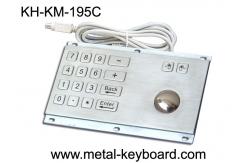 China Rugged Stainless Steel Panel Mount Keyboard with Trackball IP65 Rate Dustproof supplier