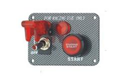 China Carbon Fiber Racing Ignition Switch Panel , Red Illuminated Engine Start Button supplier