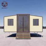 Customizable Step Double Wing Container House with Balcony EPS/PU/Rock Wool Insulation for sale