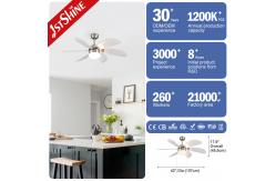 China 42 Inch 6 MDF Blades Modern Pull Chain Ceiling Fan With Light supplier