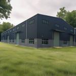 Large Span Prefab Steel Building Warehouse , Modern Commercial Metal Building Construction for sale