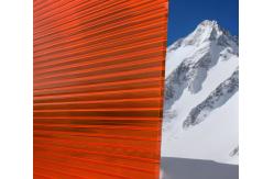 China 8mm Red Polycarbonate Hollow Sheet Lightweight Durable Versatile In Construction supplier