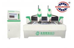 China CNC Double Heads Planar Stone Carving Machine For Granite Marble supplier