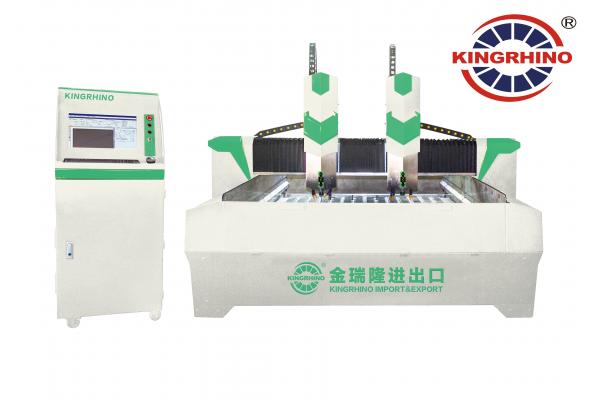 CNC Double Heads Planar Stone Carving Machine For Granite Marble