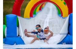 China Giant Inflatable Water Slide With 0.55mm ~ 0.90mm PVC Tarpaulin Material supplier