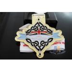 Gold / Silver / Copper Die Cacting Metal Award Medals One Side With Soft Enamel