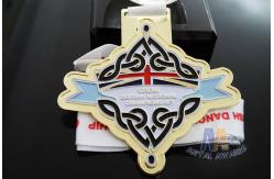 China Gold / Silver / Copper Die Cacting Metal Award Medals One Side With Soft Enamel supplier