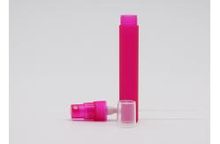 China Light Rose Red Empty Refillable Plastic Spray Bottles With Clear Half Cap supplier