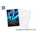 PET 3D Lenticular Postcard , 3D Lenticular Printing Service Aurora Borealis Scenery
