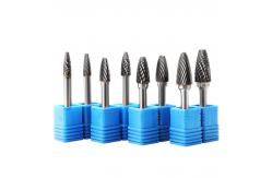 China 6.35mm Shank Diameter Double Cut Solid Cutting Tools Grinding Cutter Burs Tungsten Rotary Carbide Burr supplier