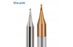 China Fine Grain Tungsten Steel Solid Carbide 2Flutes Micro Diameter Ball Nose End Mills supplier