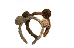 China Female Antislip Bear Ear Plush Hairpin Face Washing Plush Headband supplier