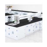 White Polypropylene Lab Bench Laboratory Table With Epoxy Resin Table Top for sale