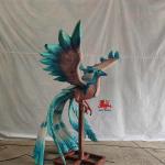 Customizable Realistic Animatronic Animals Chinese Ancient Creatures Green Bird