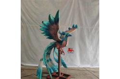 China Customizable Realistic Animatronic Animals Chinese Ancient Creatures Green Bird supplier