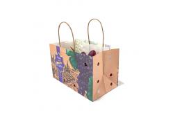 China Printing LOGO Fruit Paper Bags With Eco Friendly Water Based Soy Ink supplier