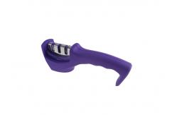 China Utility High Grade Purple 3 Stage Knife Sharpener With Rubber Printing supplier