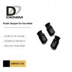 Plastic Stopper for Face Mask Black Elastic Cord Stopper/ Adjustable Toggle for sale