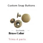 Fashionable Round Brass Buttons , Strong Rigidity Custom Snap Buttons for sale
